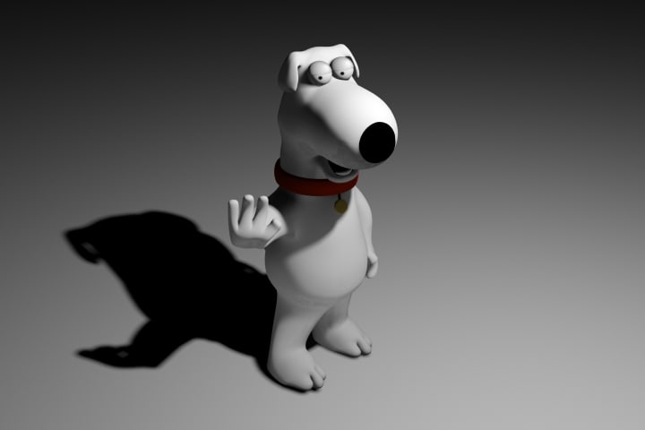 free brian griffin family guy 3d model